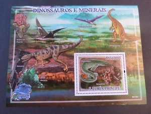 St Thomas & Prince Island 2009 Dinosaurs Minerals MS MNH UM unmounted mint - Picture 1 of 1