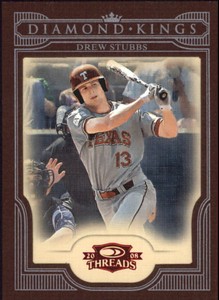 2008 Donruss Threads Diamond Kings Framed Red #9 Drew Stubbs /100