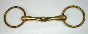 HERM Sprenger KK-Ultra Trense Bit 6" Aurigan Gold Jointed O Ring 3 Stück Hundeknochen - Bild 1 von 3