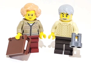 LEGO Grandma Grandpa Minifigures Elderly Couple Family City Town MOC Gift - Picture 1 of 2
