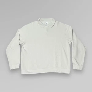 Zara White Textured Longsleeve Polo - Picture 1 of 6