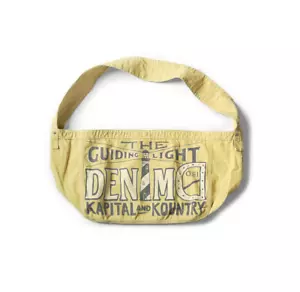 Kapital Canvas Newspaper Bag – Vintage Style, Large Capacity - Light Yellow - Picture 1 of 7