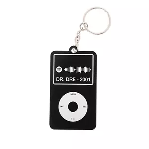 Personalised Retro Music Player MP3 Keyring Code iPod Apple Scannable Song Album - Picture 1 of 10