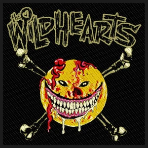 THE WILDHEARTS SMILEY FACE WOVEN SEW ON PATCH OFFICIALLY LICENSED PATCH - Imagen 1 de 7