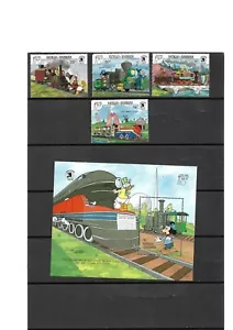 WALT DISNEY ANTIGUA Y BARBUDA 1989, SERIE 4 VALORES + HOJA BLOQUE. MNH. - Imagen 1 de 1