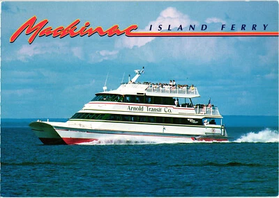 Mackinac Island Ferry - Arnold Transit Catamaran Postcard Unposted - Image 1 of 2