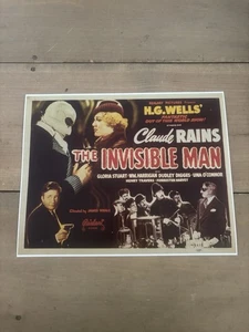 Tarjeta de vestíbulo de película The Invisible Man reproducción 11 X 14 - Imagen 1 de 1