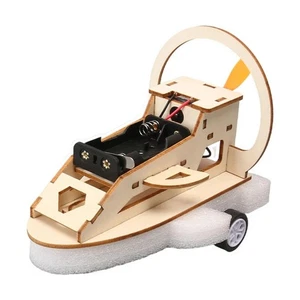 DIY Wooden Amphibious Car Model Kit Teen Boys Girls Science Experiment Toy - Picture 1 of 5