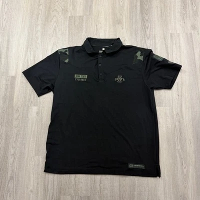 Camisa Polo Coliseo Iowa State Cyclones Para Hombres XL Saludo al Servicio Ejército Militar Foto 1 de 4