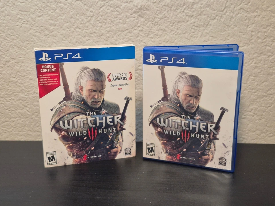 PS4 Witcher 3 Wild Hunt Game CIB w/ Map Manual Slipcover Soundtrack - Image 1 of 4