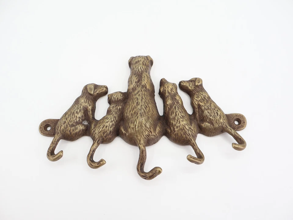 Dog Tail Key Hook Hanger Holder Metal SPI San Pacific Int'l 5 Hooks 7.5" Long - Image 1 of 4