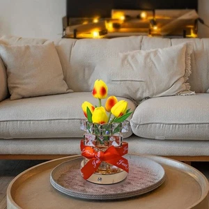 Tulip Crystal Cube LED Table Bedside Lamp Light USB Rechargeable Touch Contro... - Picture 1 of 2