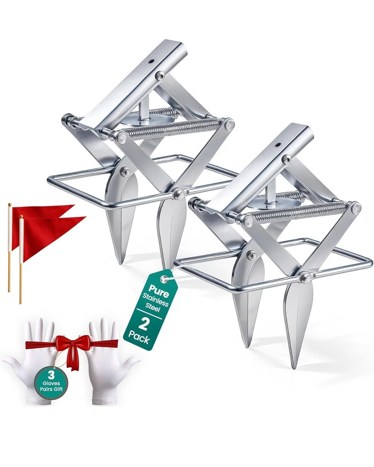 2 piezas Trampas para topos Tijeras Reutilizables Plata Acero Galvanizado Tijera Trampa Nuevo Foto 1 de 4