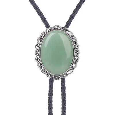 Collar de Boda Corbata Bolo Natural Verde Jade Para Hombre Vintage Vaquero Occidental Regalo Foto 1 de 4