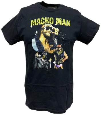 Macho Man Randy Savage Collage Mens Black T-shirt - Image 1 of 4