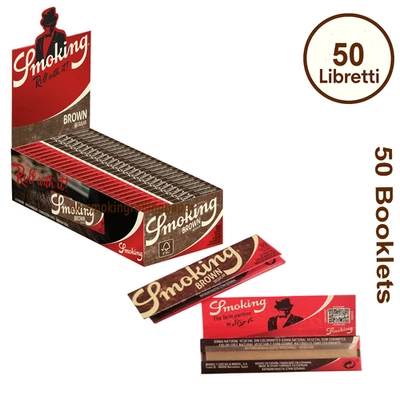 Cartine Smoking Brown Corte Marrone Senza Cloro Singole Scatola Da 50 Libretti - Image 1 of 4