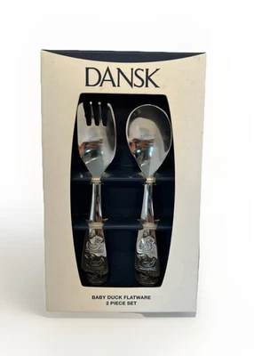 Juego de cubiertos y cucharas de acero inoxidable DANSK Baby Duck para niños TOTALMENTE NUEVO Foto 1 de 3