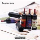 6 Pcs Mixed Red Wine Bottles   1:12 Scale Dolls House Miniature Various Labels 