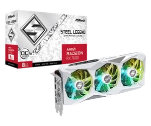 ASRock AMD Radeon RX 7600 Steel Legend 8GB GDDR6 OC PCI Express 4.0 Video Card - Picture 1 of 3