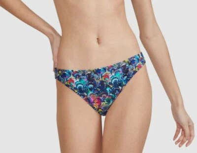 $90 Pantalones de bikini elásticos hipster estampados azules para mujer Cynthia Rowley talla M Foto 1 de 3