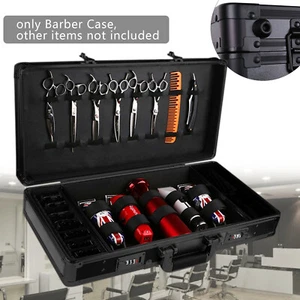 Barber Stylist Suitcase Carrying Case For Clippers Trimmers Scissors Black - Imagen 1 de 10