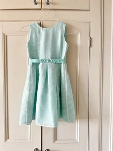 Aqua/Turquoise Formal Dress - John Lewis Heirloom - Age 10 - Excellent Condition - Picture 1 of 3