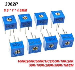 3362P Single-Turn Top Adjust Potentiometer 100R 200R 500R 1K 2K 5K 20K 50K~2M - Bild 1 von 26