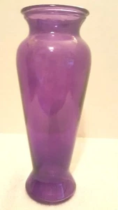 AMETISTA VETRO VIOLA DA COLLEZIONE SEE THRU VASO FIORE MEDIO PILASTRO LABBRA A COSTINE - Foto 1 di 3