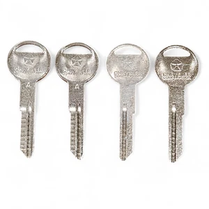 4 NOS Vintage Chrysler Corporation Ignition Key Blanks Uncut - Picture 1 of 5