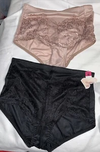 Lot Of 2 Confident & Beautiful Womens Shapewear Shaper Plus Size 2X Black/beige - Picture 1 of 3