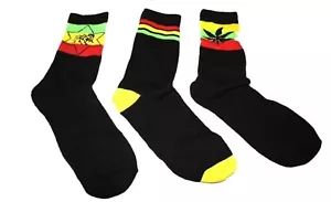 Calcetines hoja rasta, 3 pares de hojas algodón talla rica se adapta a UK 6-11 (36-45) - Imagen 1 de 4