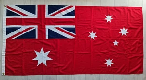 6x3ft Australia red ensign flag merchant sewn stitched embroidery nation civil - Picture 1 of 2