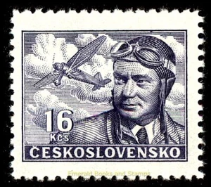 EBS Czechoslovakia 1946 - Air Mail - František Novák - Michel 497 - MNH** - Picture 1 of 1