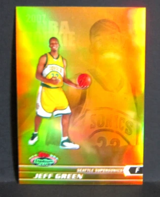Jeff Green RC 2007-08 Topps Stadium Club REFRACTOR#73/99 Rookie#105!Sonics F RC - Image 1 of 3