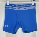 Under Armour Girls Small S Athletic running shorts Sky Blue Fitted Elastic Waist