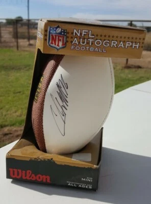 Mini bola de futebol americano NFL assinada por Chris Beanie Wells - Arizona Cardinals Wilson - Imagem 1 de 4