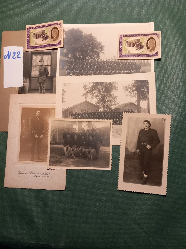 Chantiers de jeunesse  police Vichy  6 photos+2 bons Pétain - Photo 1/1