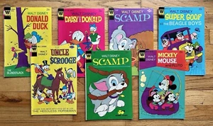 Walt Disney Comics Lot Of 12 1970’s Whitman/Gold Key Scamp Uncle Scrooge Mickey - Picture 1 of 10