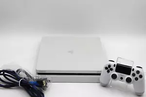 PlayStation 4 Slim White 500GB + Controller+ HDMI + Power Cord - Picture 1 of 5
