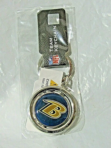 NFL Baltimore Ravens Spinning Logo Key Ring Keychain Forever Collectibles Cover