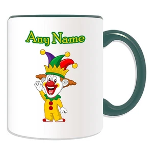 Personalised Gift Clown Mug Money Box Cup Boy Circus Play Juggle Joker Name Girl - Picture 1 of 20