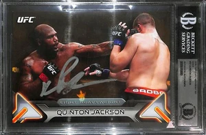 Quinton Rampage Jackson Signed UFC 2016 Topps Knockout 5x7 Gold Card BAS COA /10 - Picture 1 of 12