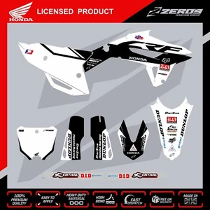 HONDA MX Graphics Kit Motocross Graphics Decals CR CRF CRF 125-500 NOVA WHI/BLK - Picture 1 of 2