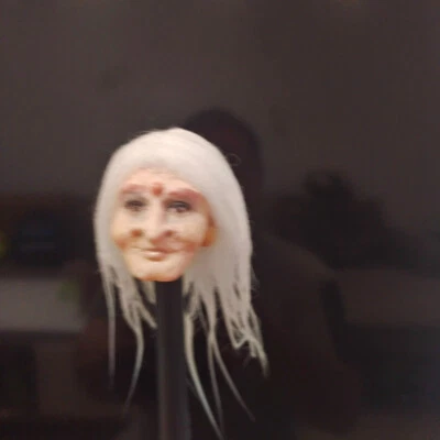 1/6 Scale Swhite Hair Old Hag Head Carving Model Fit 12'' Female Action Figure - Image 1 of 4