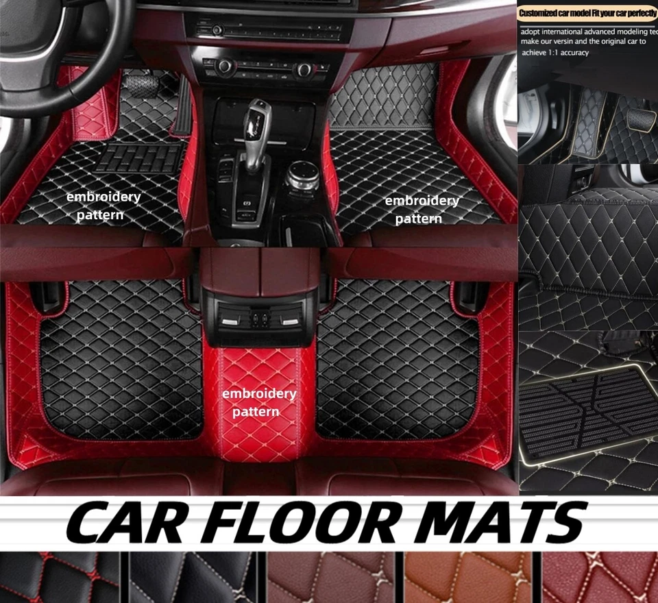 For Aston Martin Car Floor Mats Waterproof Liners Custom All Weather PU Leather Foto 1 de 4
