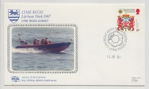 RNLI Lifeboat Official Series Cover #148 Life-boat Week 1987 Lyme Regis Dorset - Picture 1 of 1
