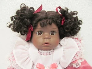 Limitierte Auflage American African Girl Puppe 18 Zoll Porzellan/Stoff - Bild 1 von 5