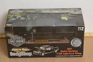 ERTL AMERICAN MUSCLE HARLEY-DAVIDSON BODY SHOP 1:18 2001 F-150 SUPER CREW NEW FS - Picture 1 of 5