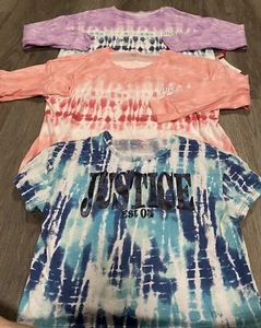 Girl's Justice Lot Of 3 Shirts Size 10/12 Short And Long Sleeve Some New - Picture 1 of 11