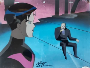 1999 BATMAN BEYOND HANDBEMALTE PRODUKTIONSANIMATION CEL SIGNIERT BRUCE TIMM JSA - Bild 1 von 9